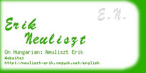 erik neuliszt business card